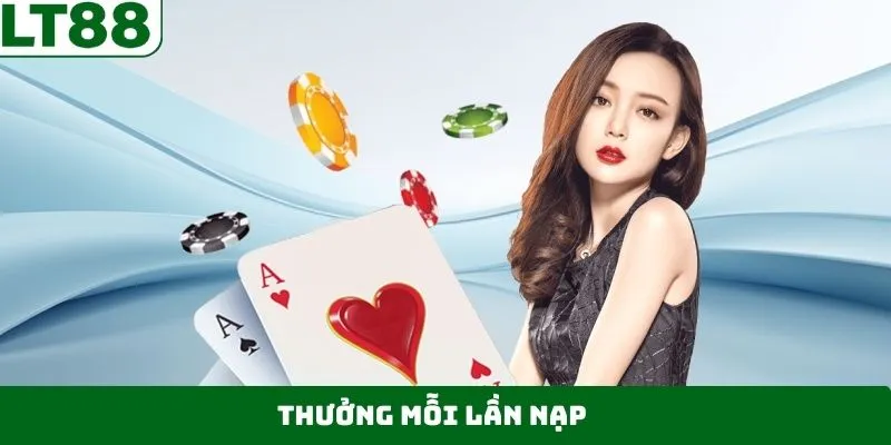 Thưởng Mỗi Lần Nạp LT88 – Cơ Hội Nhận Ưu Đãi Liên Tục